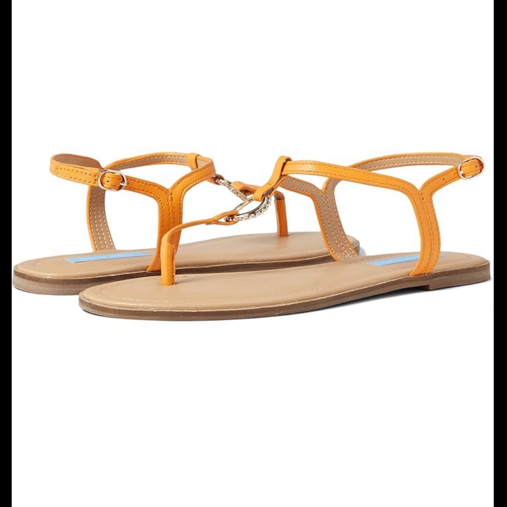 Draper James orange thong flat sandal NEW‎ 6.5